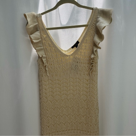 Jessica Simpson Women’s Ocean Crochet Cream Maxi Dress Large - Picture 2 of 11